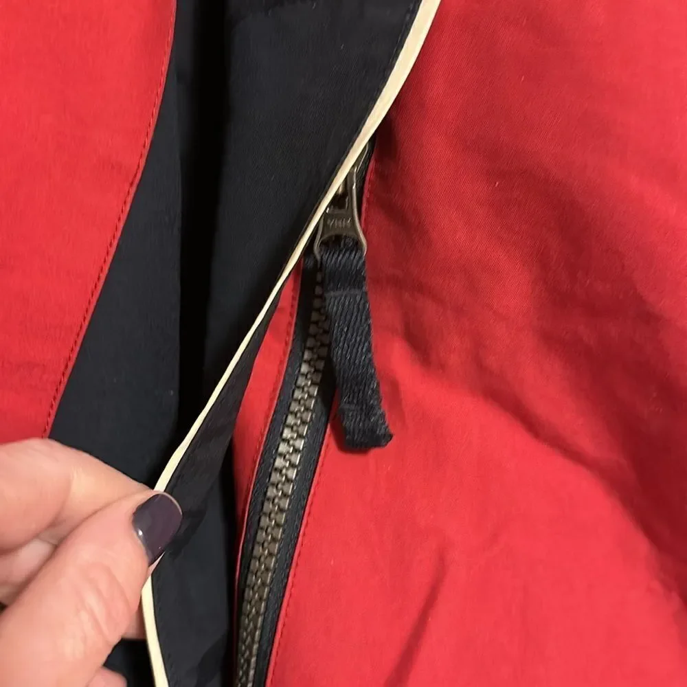 Nautica Men’s Fleece Lined Red & Black Jacket Size Large
